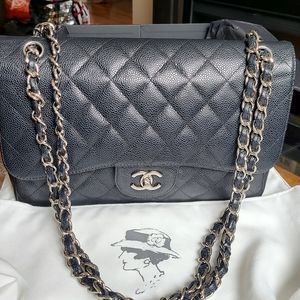 SOLD Authentic Chanel Caviar Jumbo